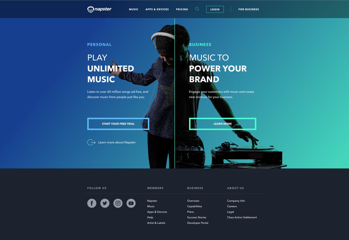 Napster: Web Backend Development and R&D for a Music Streaming Pioneer